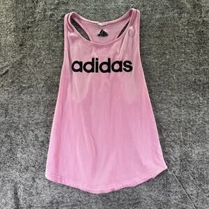 Adidas Logo Tank Womens Pink